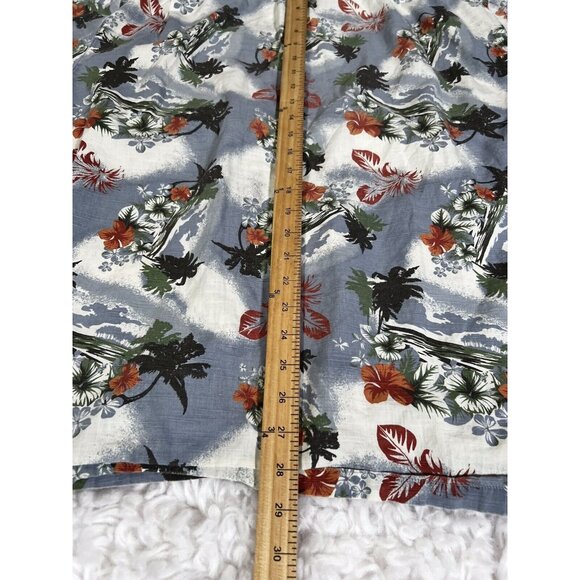 Columbia Mens Hawaiian Shirt Lg Short Sleeves Button Up Pocket 100% Cotton - Picture 5 of 6